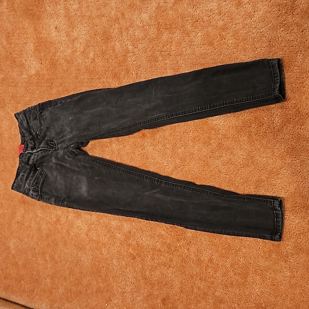 Faded Black Wax Jean Skinny Jeans